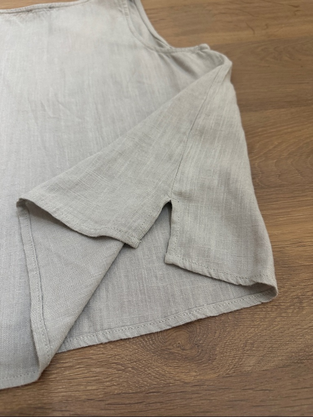 NWT Splendid Lara Split Neck Tank Linen Blend (Natural, XS) - Picture 9 of 9